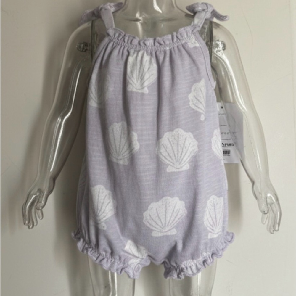 Little‎ co. Shell Print Sleeveless romper 2T seacore mermaidcore summer beach